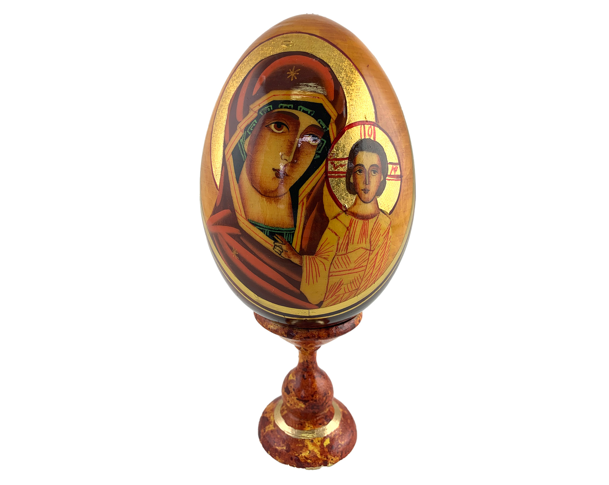 Buy Vintage 5" Orthodox Icon Egg with Stand at GoldenCockerel.com
