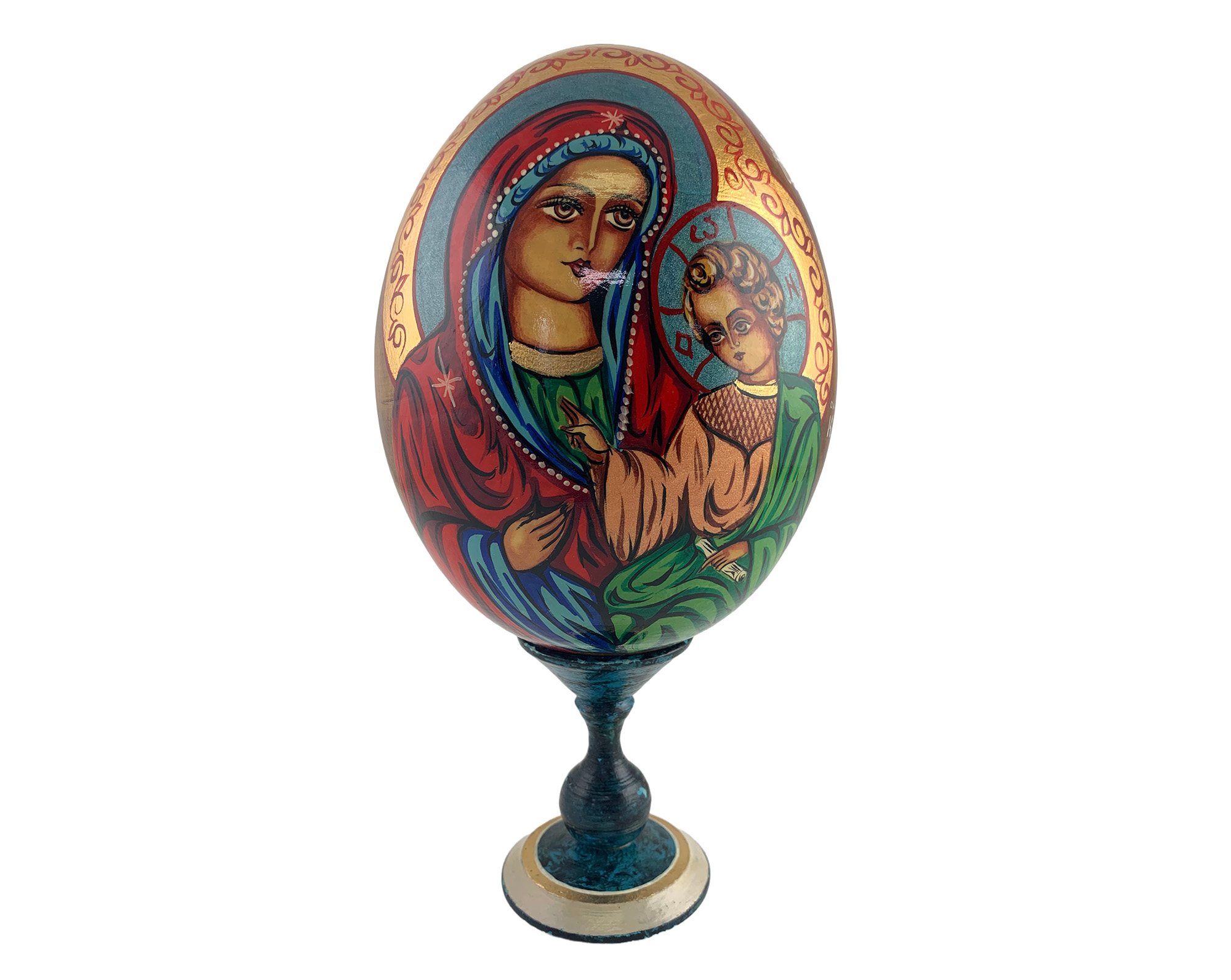 Buy Vintage 7” Orthodox Icon Egg with Stand at GoldenCockerel.com