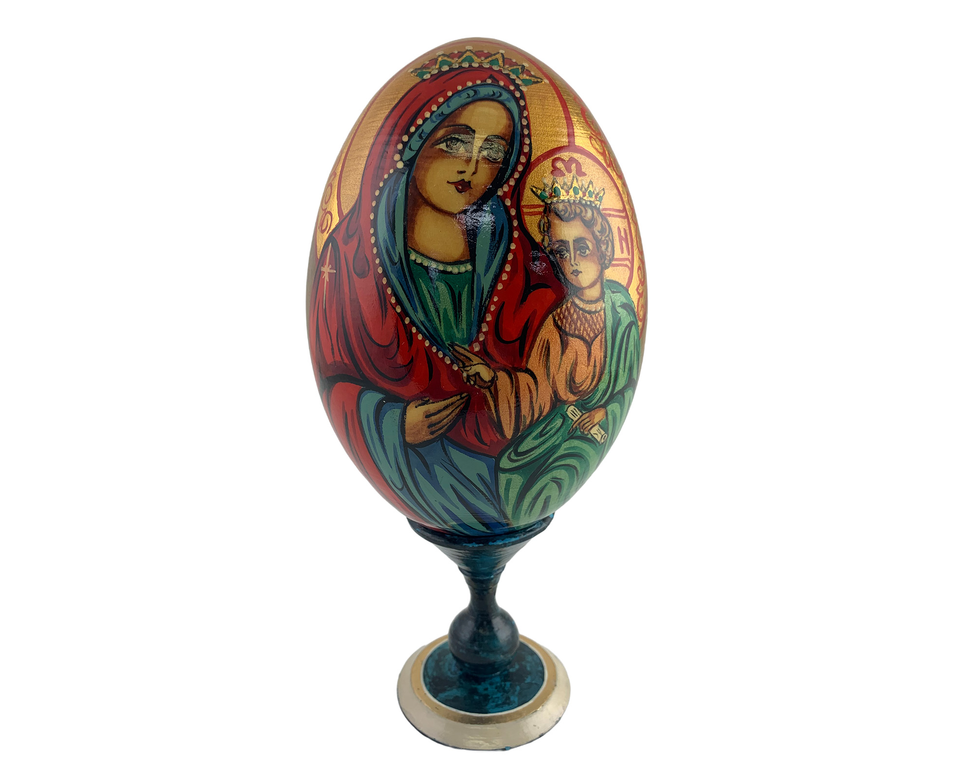 Buy Vintage 7” Orthodox Icon Egg with Stand at GoldenCockerel.com