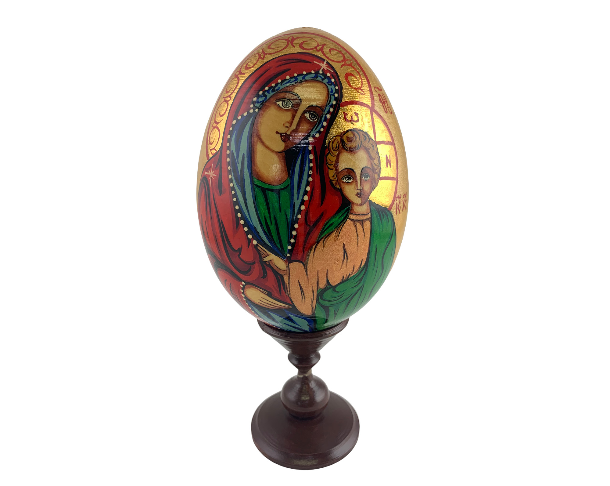 Buy Vintage 7” Orthodox Icon Egg with Stand at GoldenCockerel.com