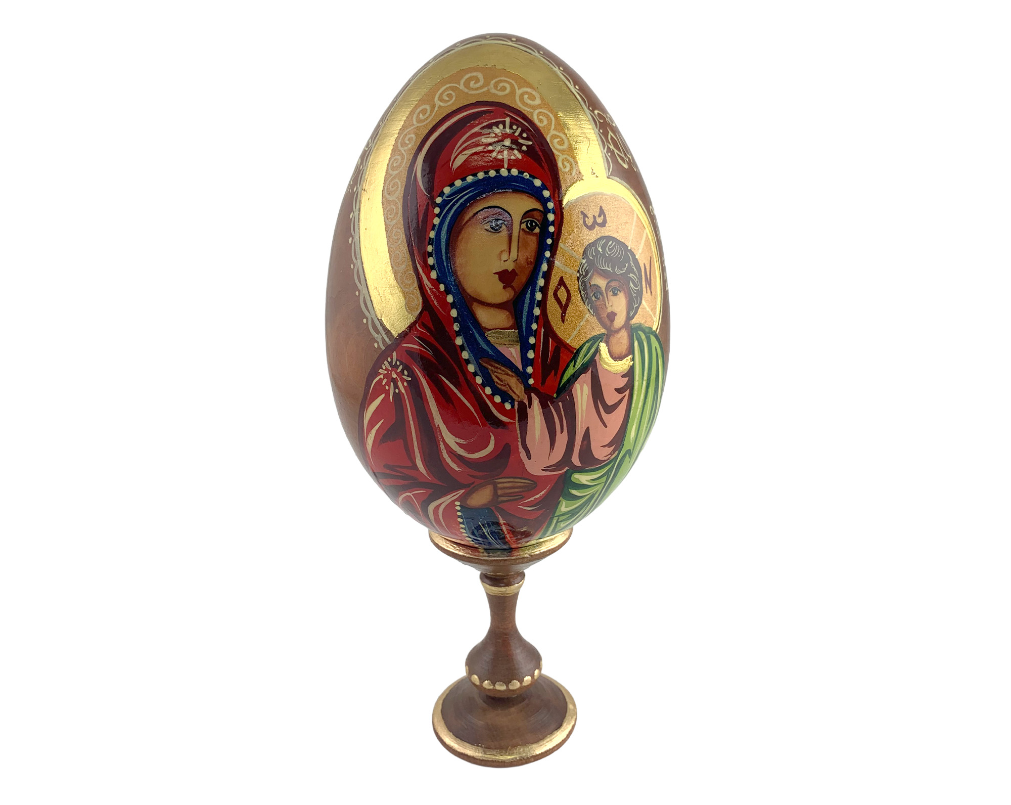 Buy Vintage 7” Orthodox Icon Egg with Stand at GoldenCockerel.com