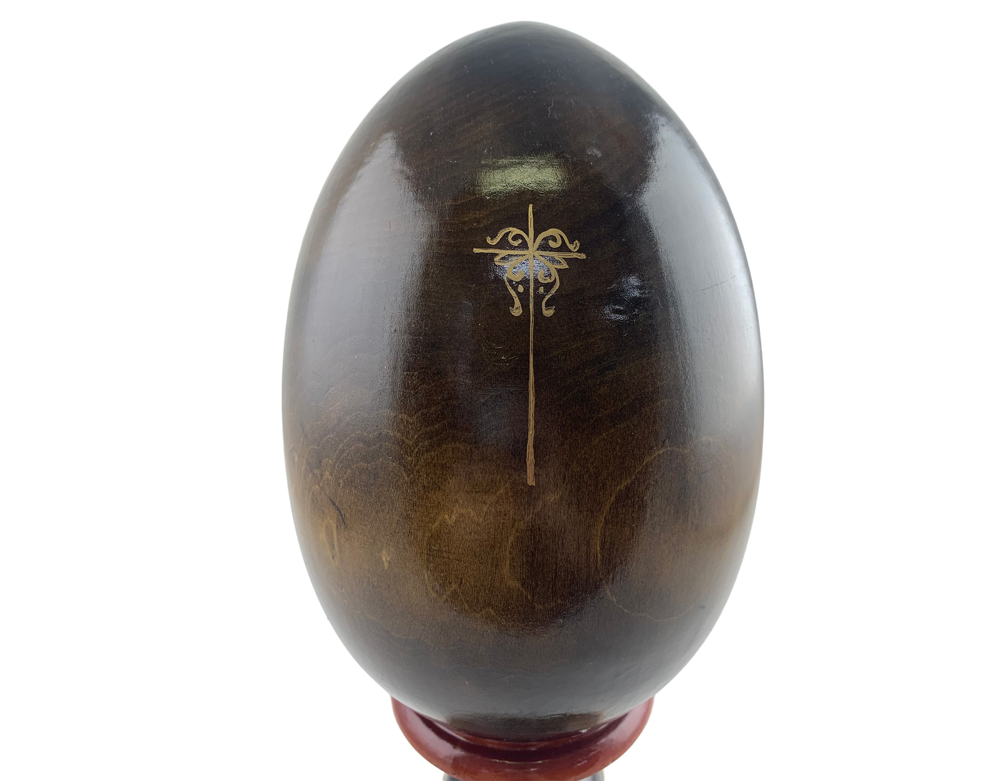 Buy Vintage 7" Large Orthodox Icon Egg with Gold Foil and Stand at GoldenCockerel.com