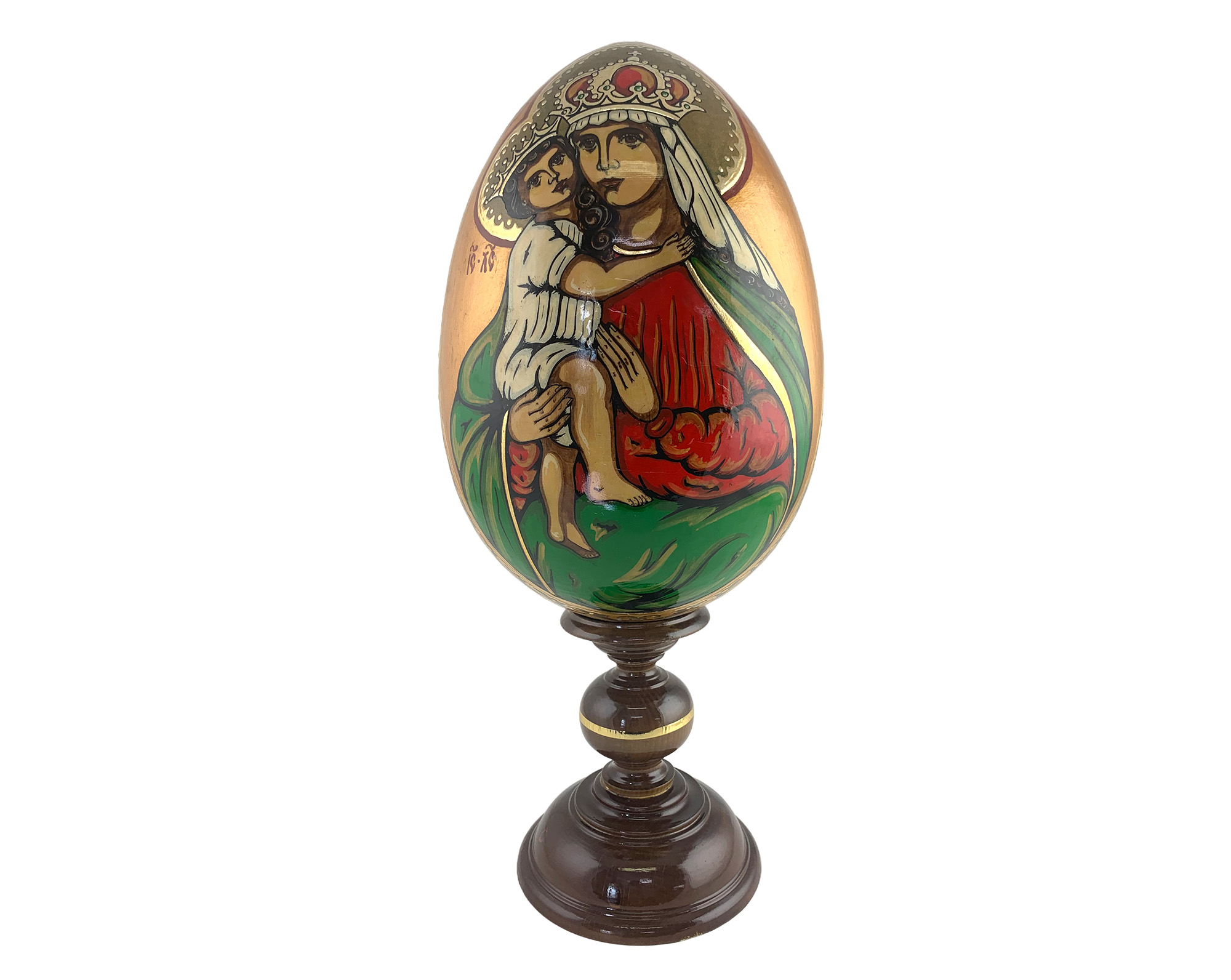 Buy Vintage 9" Orthodox Icon Egg with Stand at GoldenCockerel.com