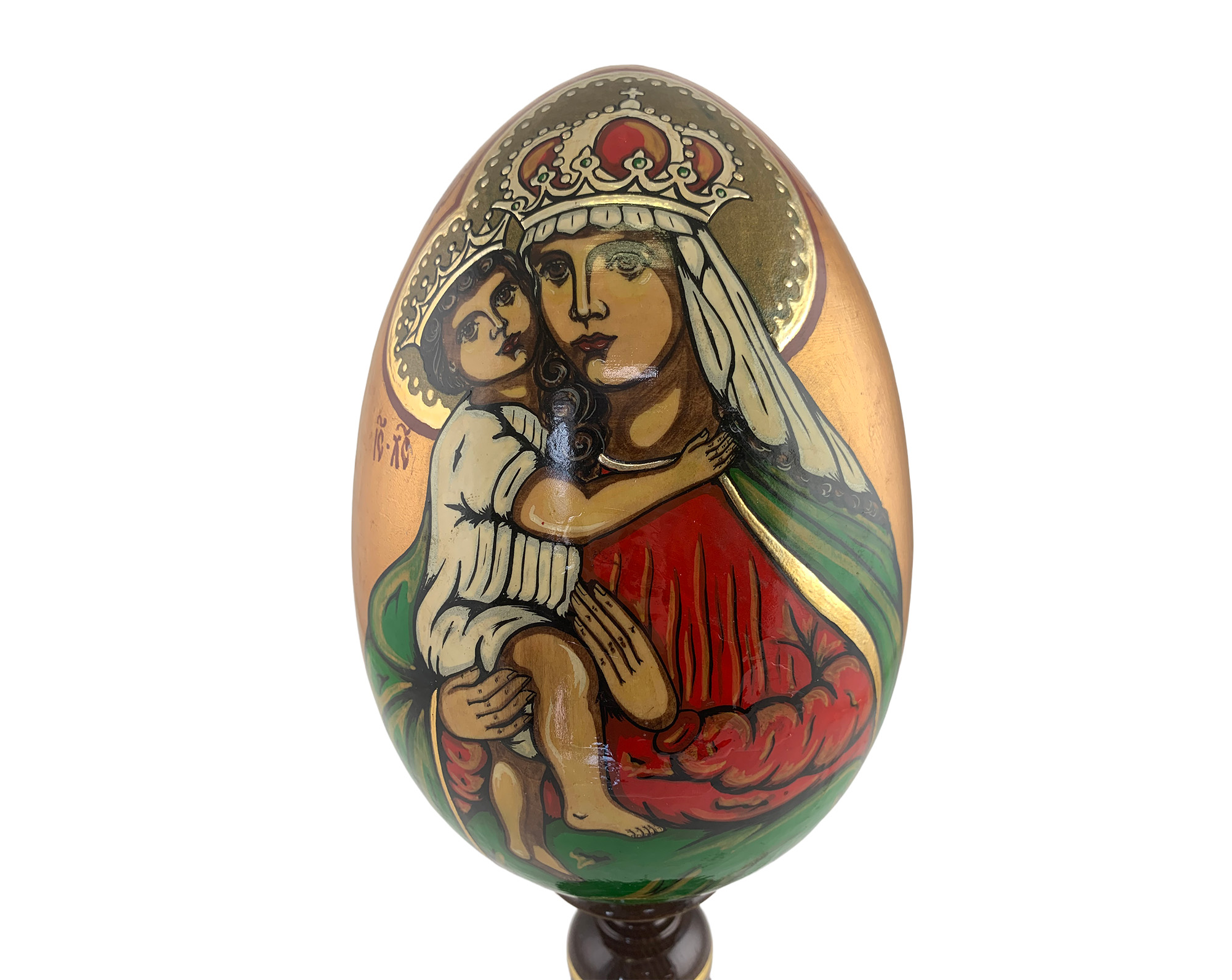 Buy Vintage 9" Orthodox Icon Egg with Stand at GoldenCockerel.com