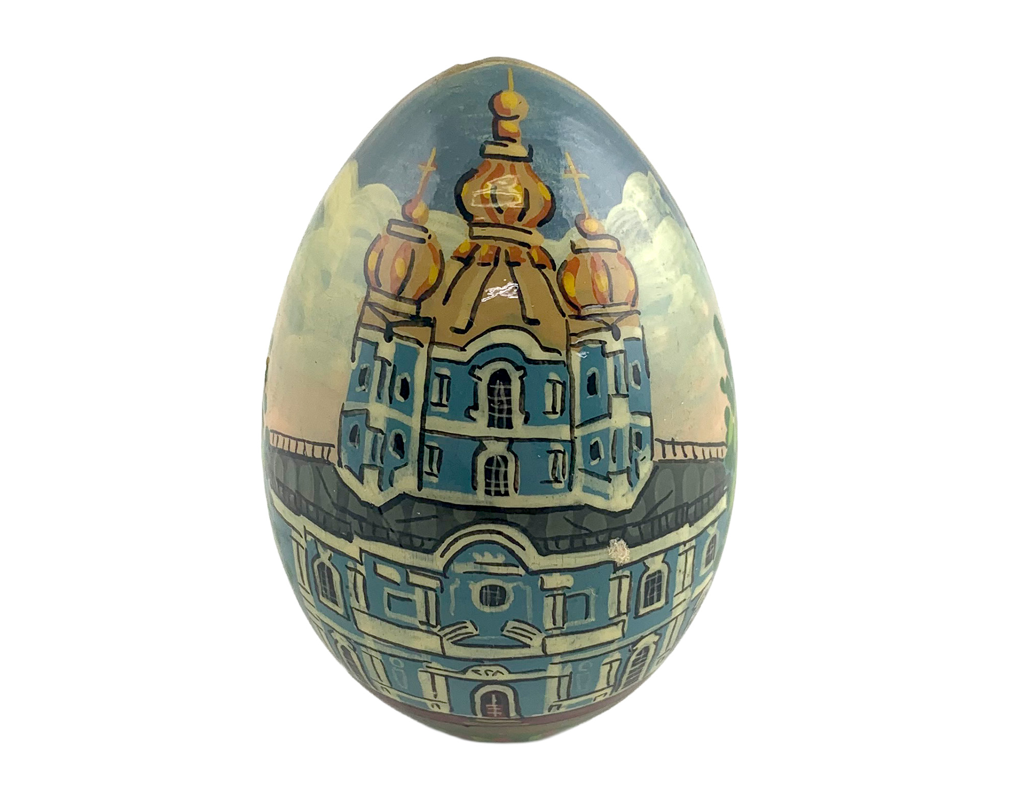 Buy Vintage Hand-Painted St. Petersburg Landmark Egg at GoldenCockerel.com