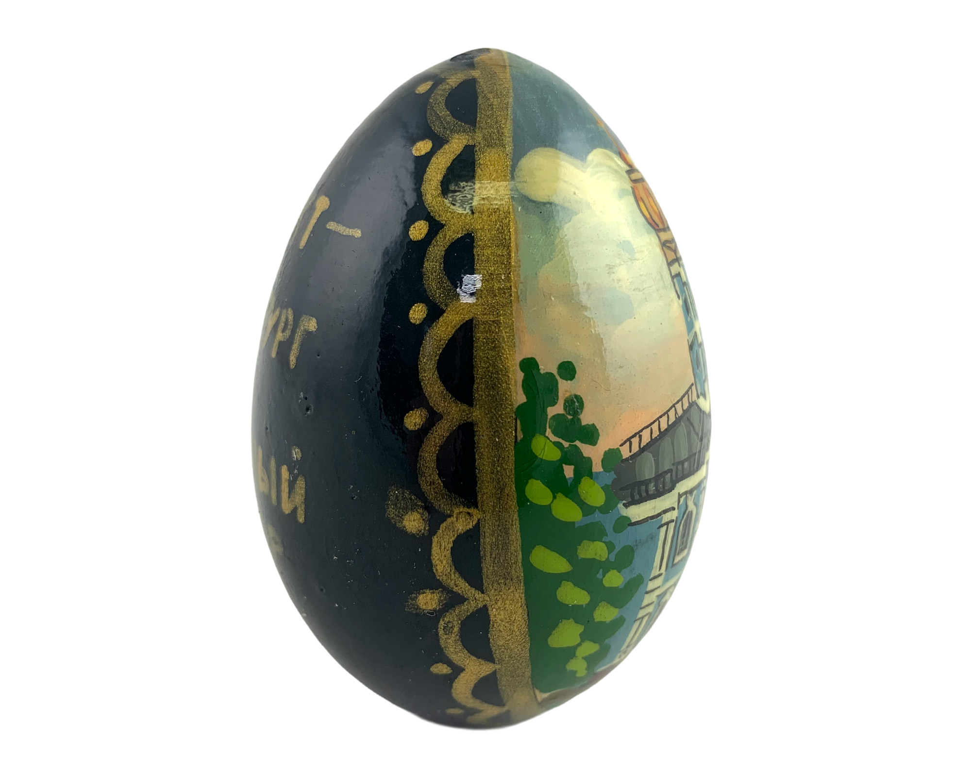 Buy Vintage Hand-Painted St. Petersburg Landmark Egg at GoldenCockerel.com