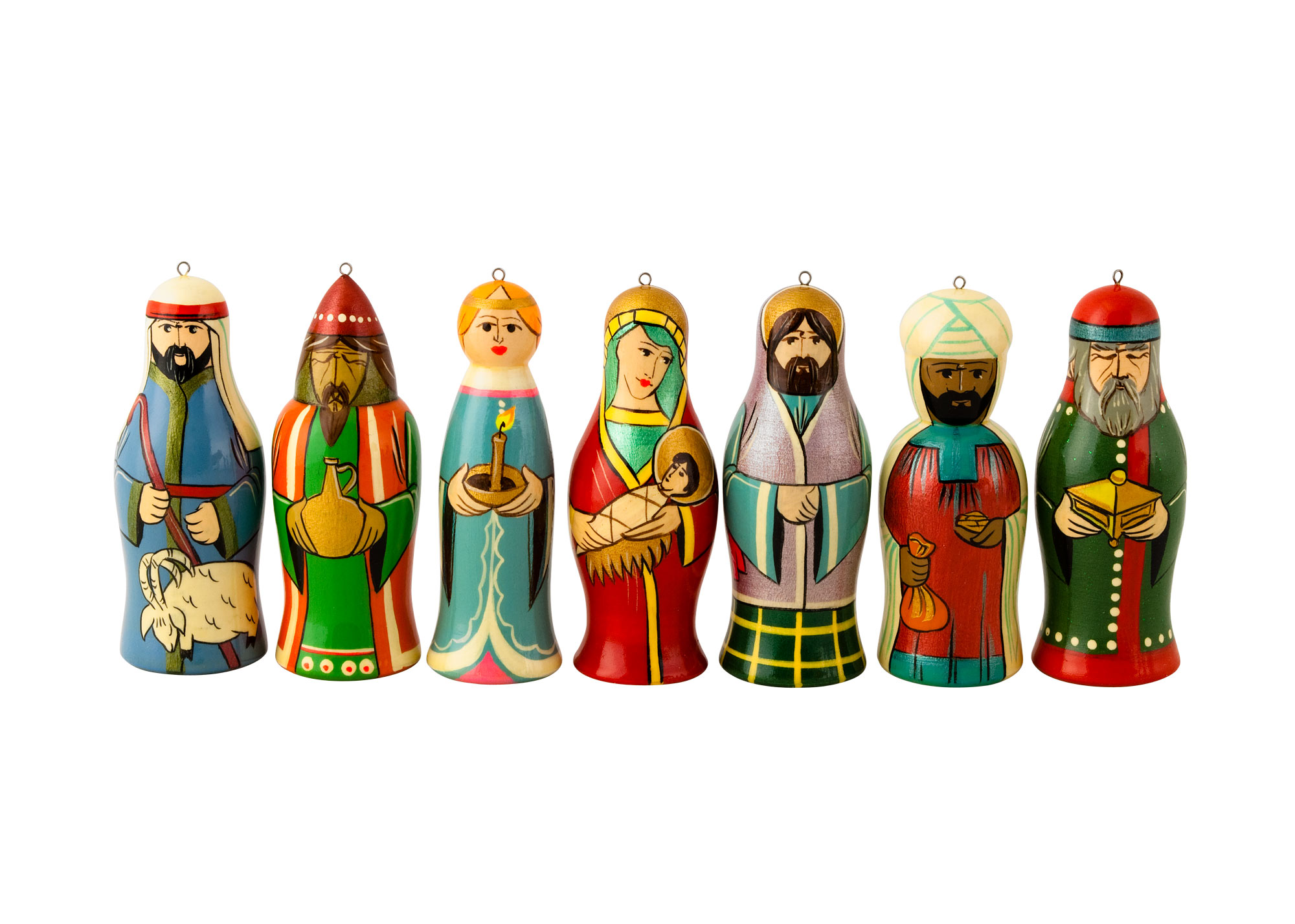 Buy Nativity Ornaments Set of 7 at GoldenCockerel.com