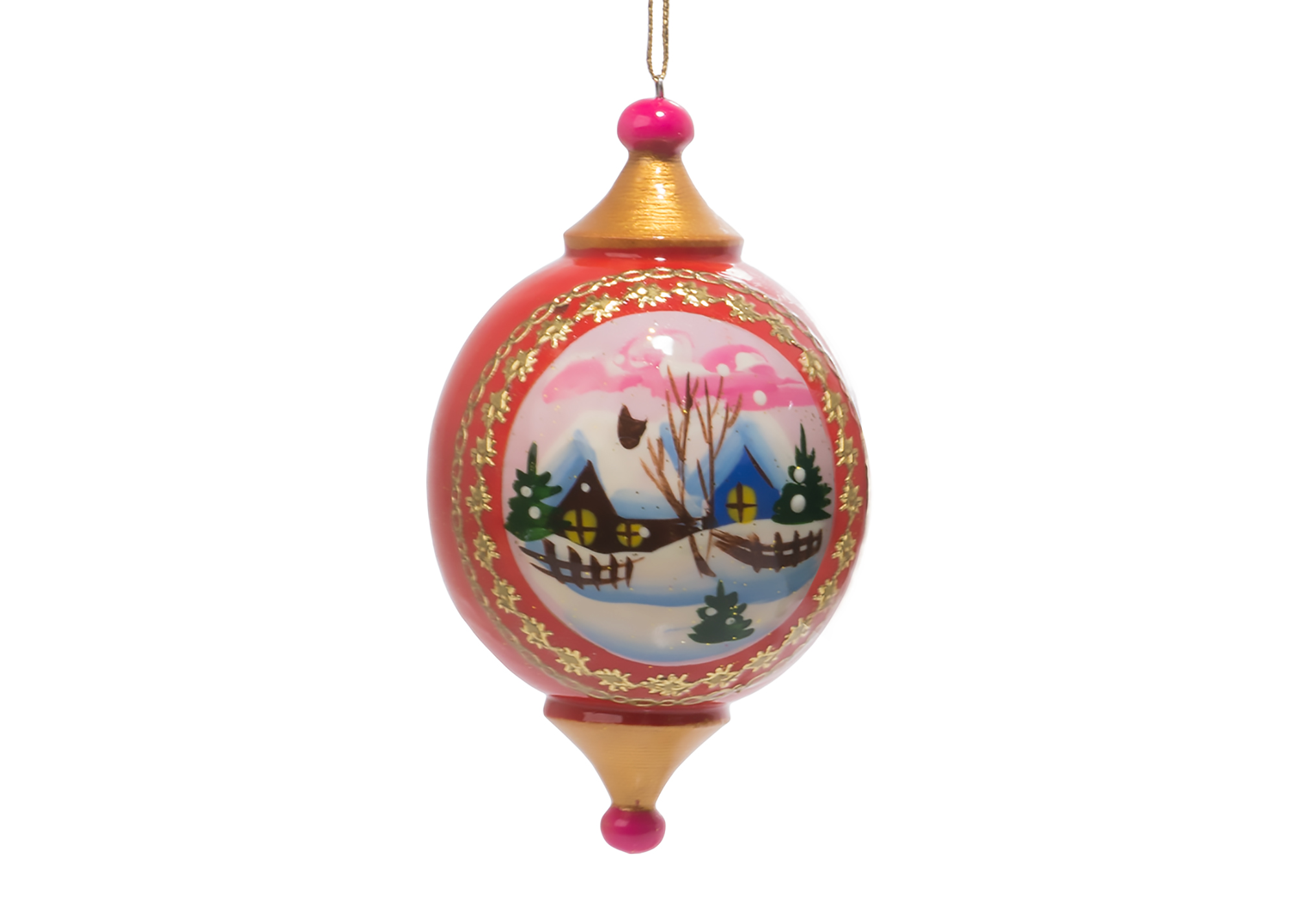 Buy Winter Landscape Sphere Ornament at GoldenCockerel.com