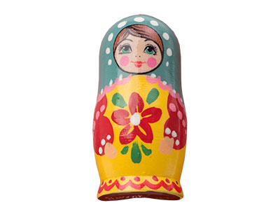 Buy Matryoshka Realistic Brooch .9"x1.7" at GoldenCockerel.com