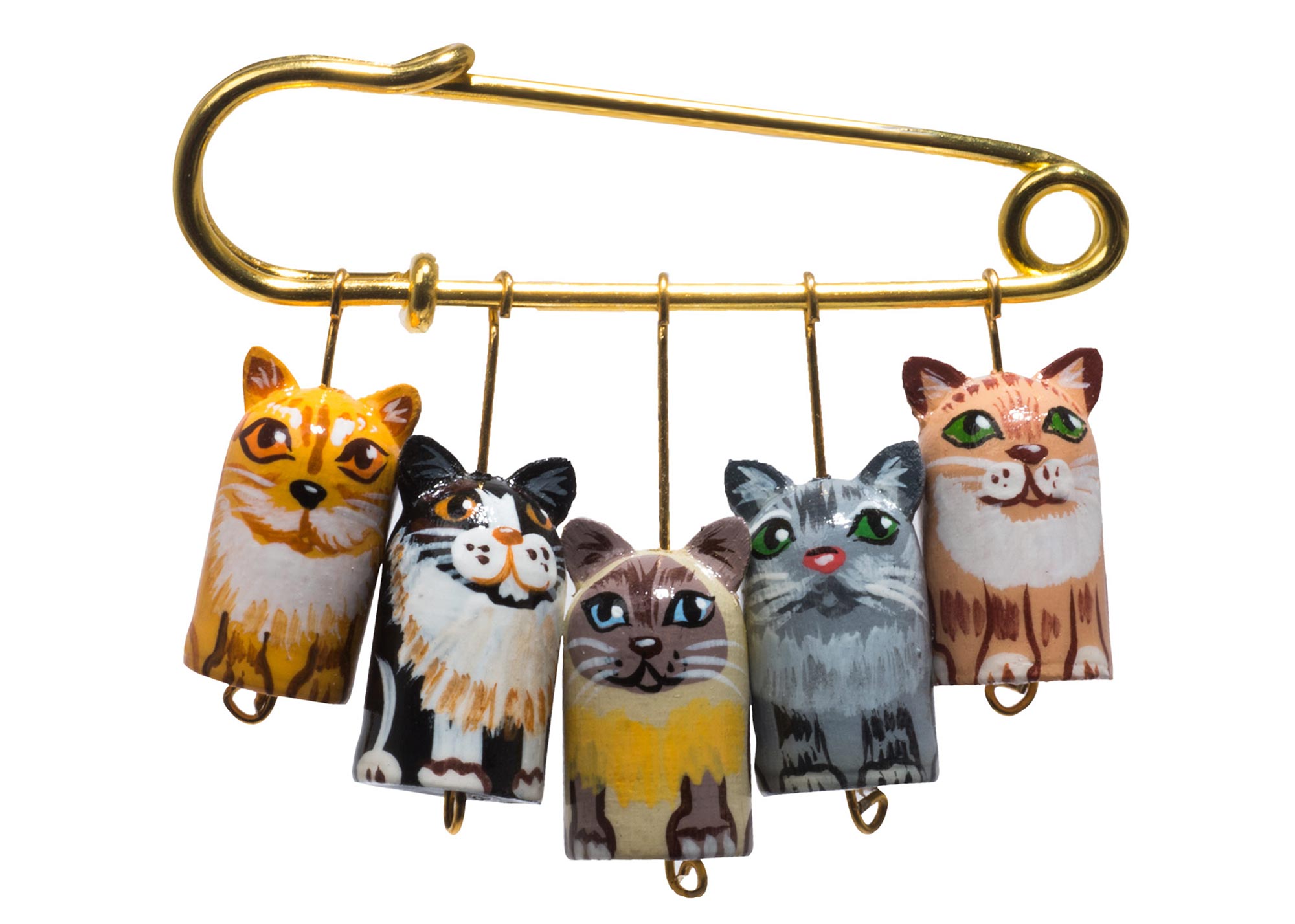Buy Realistic Cats Lapel Pin 2.2"x1.5" at GoldenCockerel.com