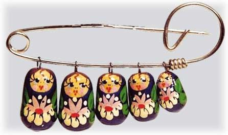 Buy Vintage Matryoshka Lapel Pin at GoldenCockerel.com