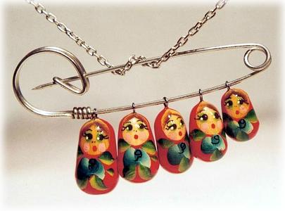 Buy Vintage Matryoshka Lapel Pin at GoldenCockerel.com