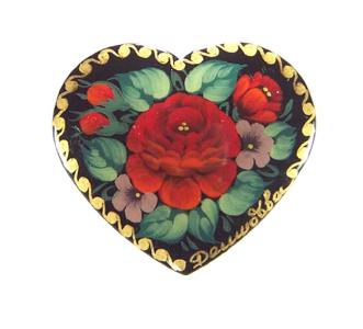 Buy Маленькая брошь - цветочное сердце 3х3,5 см at GoldenCockerel.com
