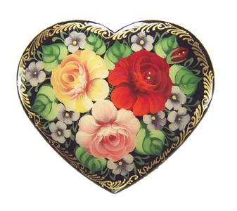 Buy Bouquet Heart Brooch 2.4"x2.1" at GoldenCockerel.com