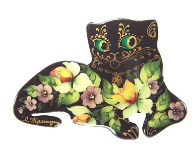 Buy Bouquet Cat Brooch 2.6"x1.8" at GoldenCockerel.com