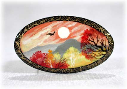 Buy Appalachian Fall Landscape Brooch 2"x1.3" at GoldenCockerel.com