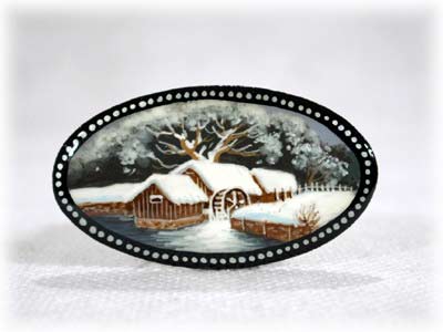 Buy Mabry Mill Landscape Brooch 2"x1.3" at GoldenCockerel.com