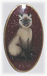 Buy Siamese Cat Brooch 1.2"x2" at GoldenCockerel.com