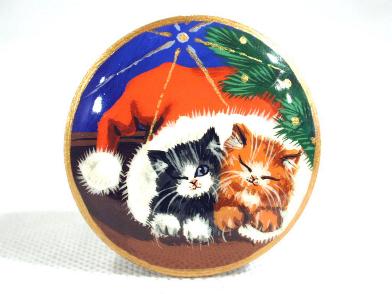 Buy Santa Hat Cat Brooch 2" at GoldenCockerel.com