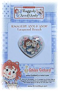 Buy RAGGEDY ANN & ANDY Brooch at GoldenCockerel.com