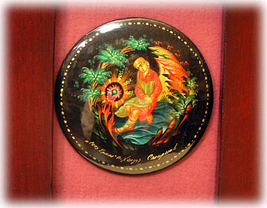 Buy Russian Fairy Tale Brooches (in triptych frame) - Set of 9 at GoldenCockerel.com