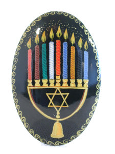 Buy Menorah Brooch 1.2"X2" at GoldenCockerel.com