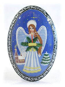 Buy Christmas Angel Brooch 1.6"x2.3" at GoldenCockerel.com
