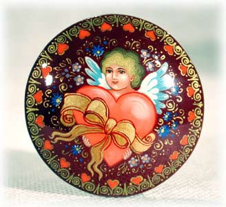 Buy Cupid Brooch-Red at GoldenCockerel.com