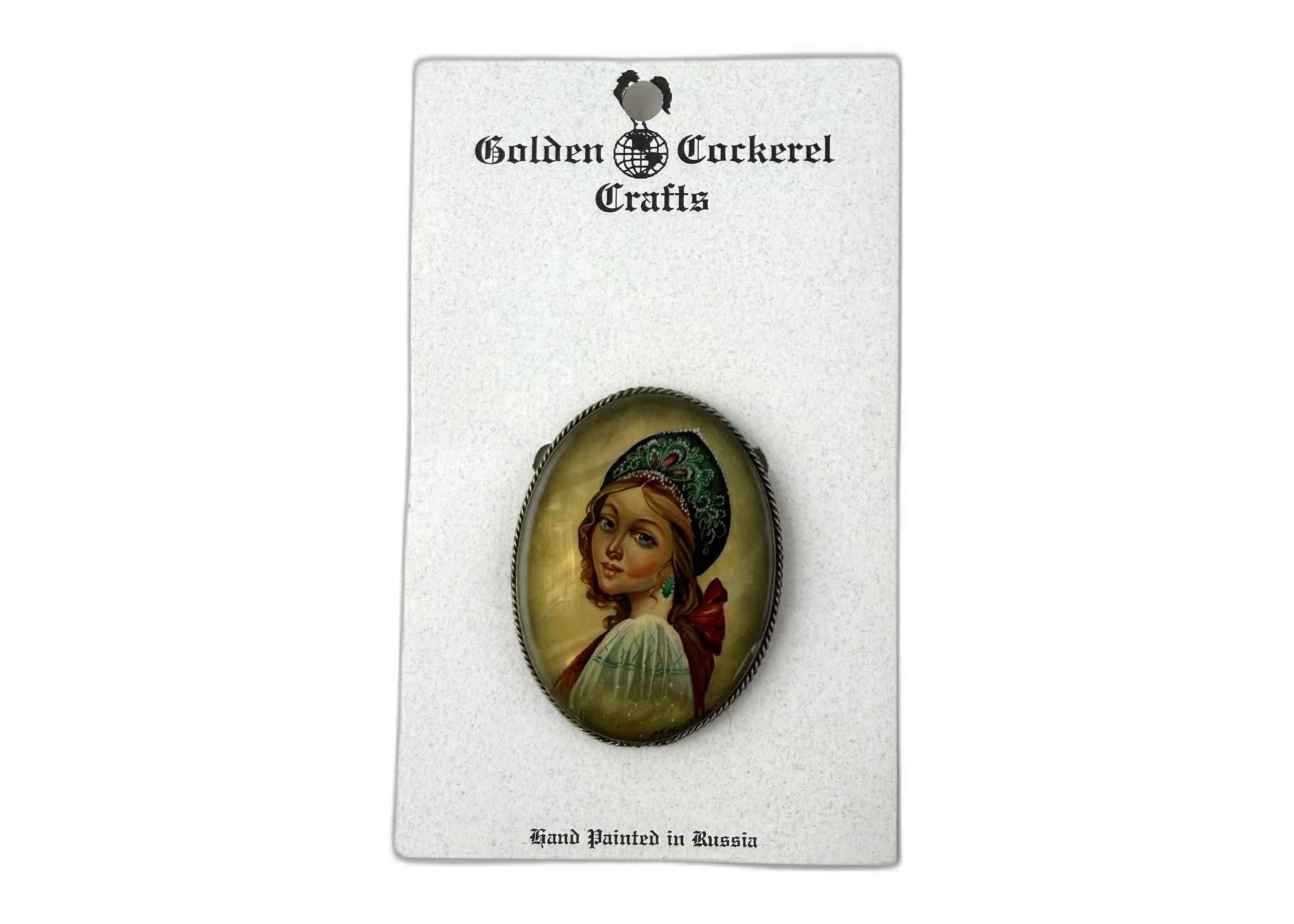 Buy Vintage "Galina" Mother-of-Pearl Portrait Brooch at GoldenCockerel.com