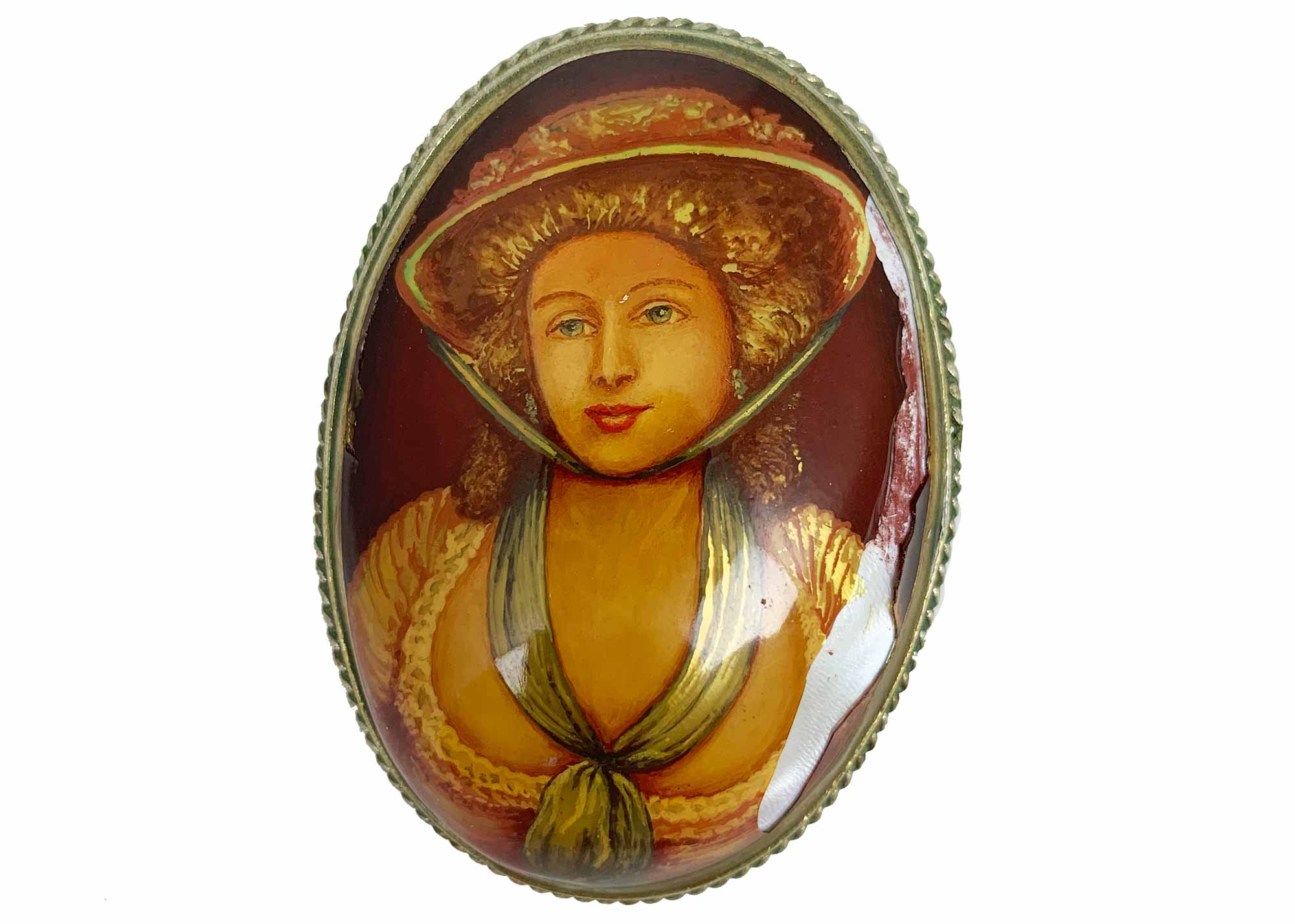 Buy Vintage Mother of Pearl Portrait Brooch at GoldenCockerel.com