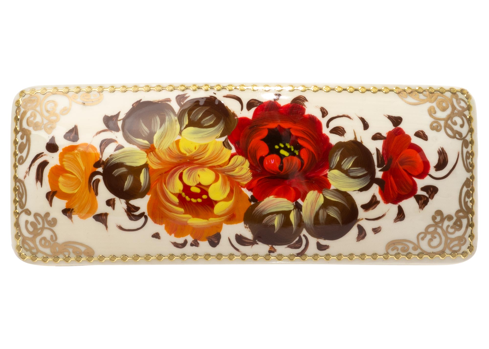 Buy Russian Floral Bar Barrette at GoldenCockerel.com