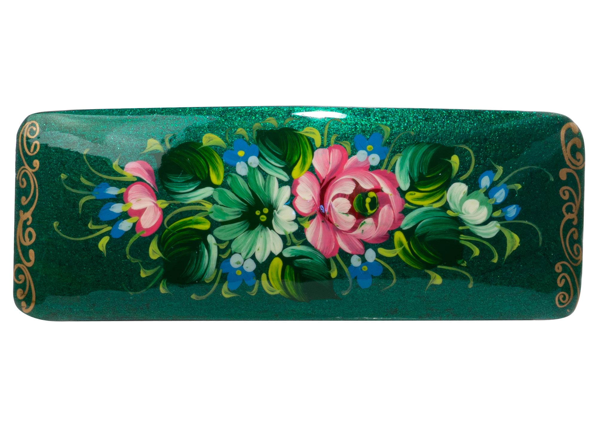 Buy Russian Floral Bar Barrette at GoldenCockerel.com