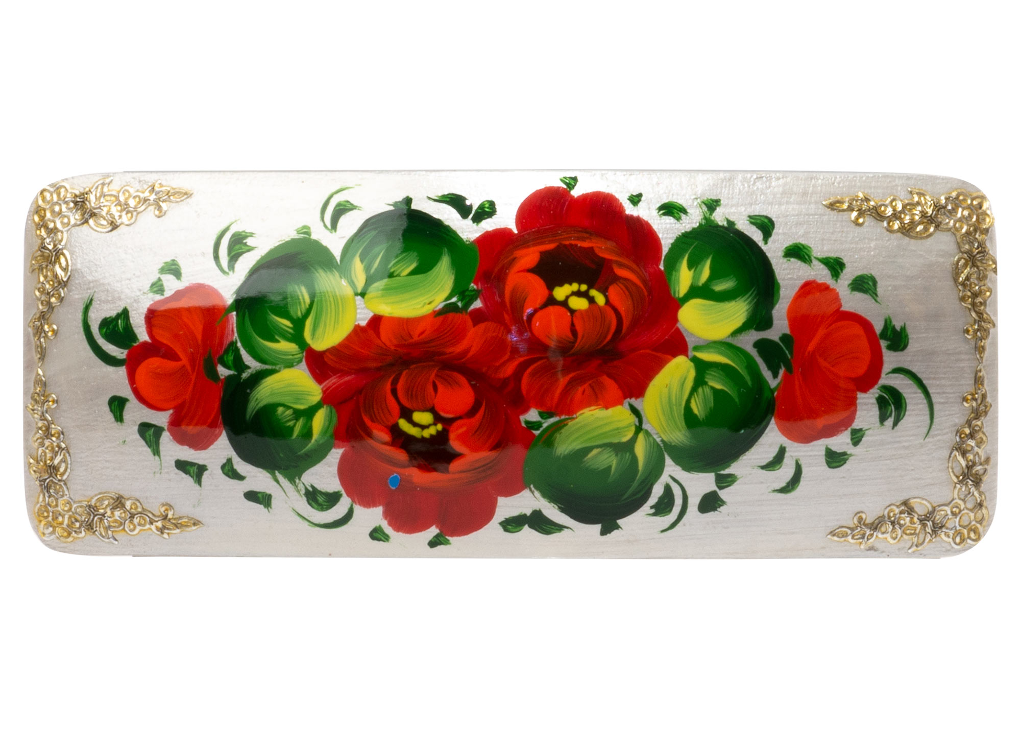 Buy Russian Floral Bar Barrette at GoldenCockerel.com