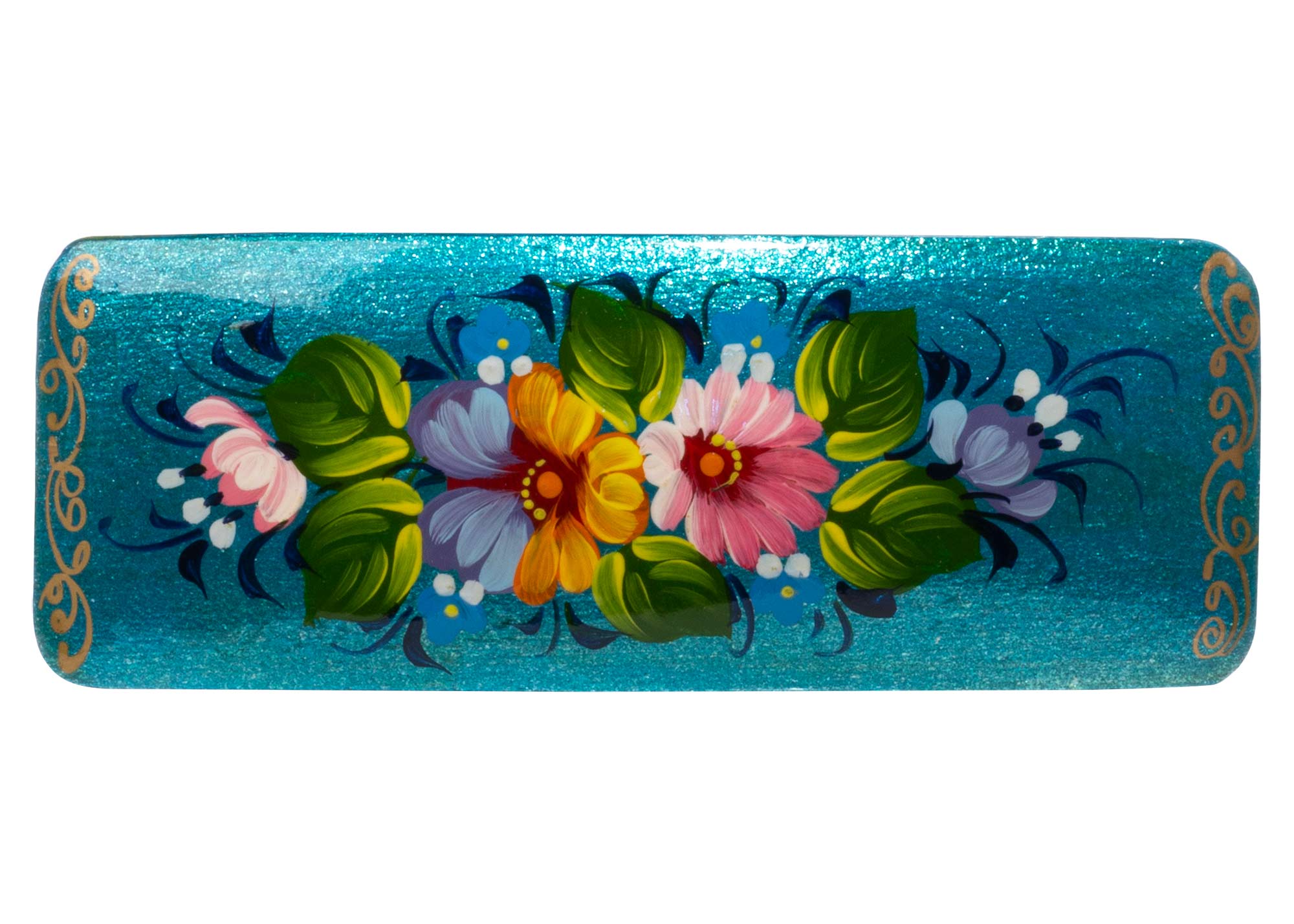 Buy Russian Floral Bar Barrette at GoldenCockerel.com