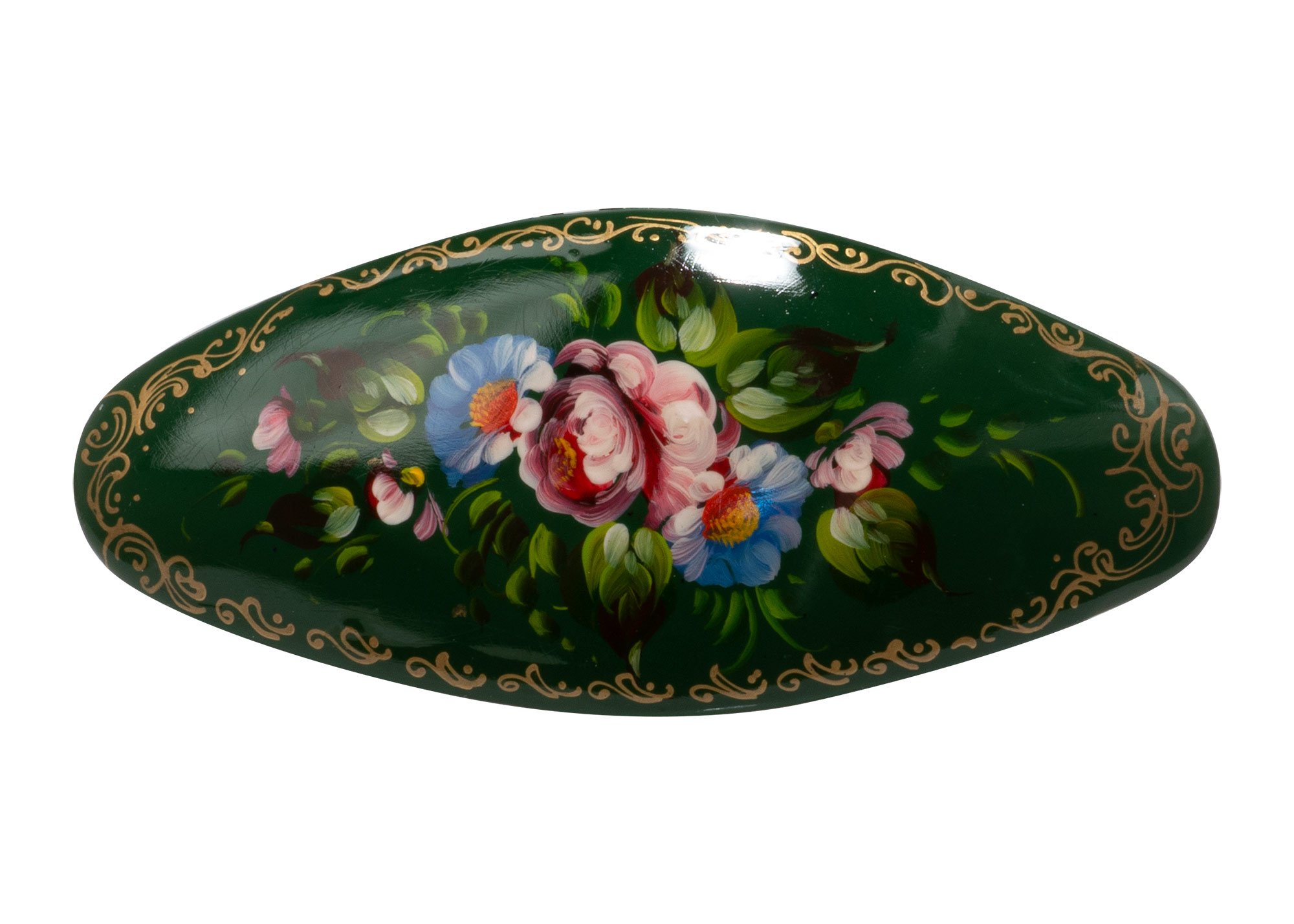 Buy Oval Floral Hair Barrette at GoldenCockerel.com