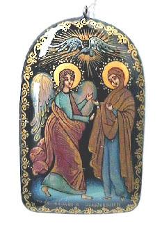 Buy Annunciation Pendant 2" by 1 1/4" at GoldenCockerel.com