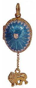 Buy Faberge-Style Egg Pendant "Lion Charm Locket" at GoldenCockerel.com