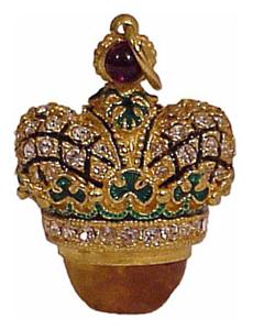 Buy Faberge-Style Egg Pendant "Small Crown" at GoldenCockerel.com