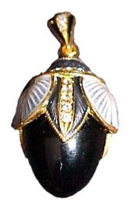 Buy Faberge-Style Egg Pendant "Palm Leaves on Stone Egg" at GoldenCockerel.com