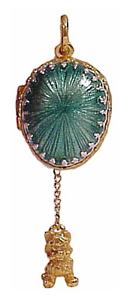 Buy Faberge-Style Egg Pendant "Cat Charm Locket" at GoldenCockerel.com