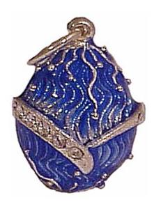 Buy Faberge-Style Egg Pendant "Small Crystal-Wrapped Egg" at GoldenCockerel.com