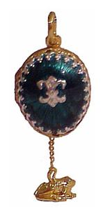 Buy Faberge-Style Egg Pendant "Frog Charm Locket"  at GoldenCockerel.com