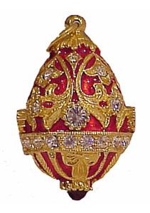 Buy Faberge-Style Egg Pendant "Lg. Scrolled Egg with Crystal Accents"  at GoldenCockerel.com