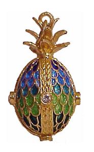 Buy Faberge-Style Egg Pendant "Pineapple"  at GoldenCockerel.com