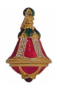 Buy Faberge-Style Egg Pendant "Bell with Crystal Accents"  at GoldenCockerel.com