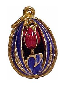 Buy Faberge-Style Egg Pendant "Tulip"  at GoldenCockerel.com