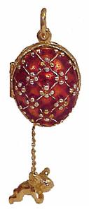Buy Faberge-Style Egg Pendant "Cherub Charm Locket"  at GoldenCockerel.com