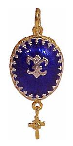 Buy Faberge-Style Egg Pendant "Cross Charm Egg"  at GoldenCockerel.com