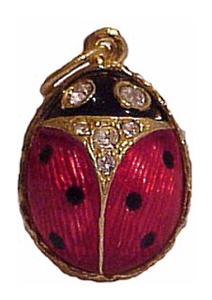 Buy Faberge-Style Egg Pendant "Ladybug"  at GoldenCockerel.com