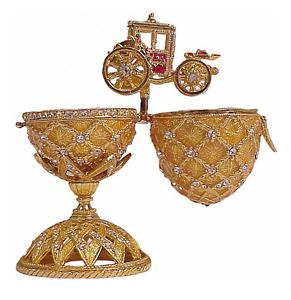 Buy Faberge-Style Egg Pendant "Lg. Egg with Carriage"  at GoldenCockerel.com
